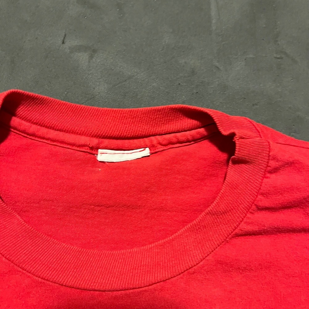 VTG 90s Mickey And Co Embroidered Mickey Mouse Red Tee Size Large Single Stitch - Picture 4 of 8